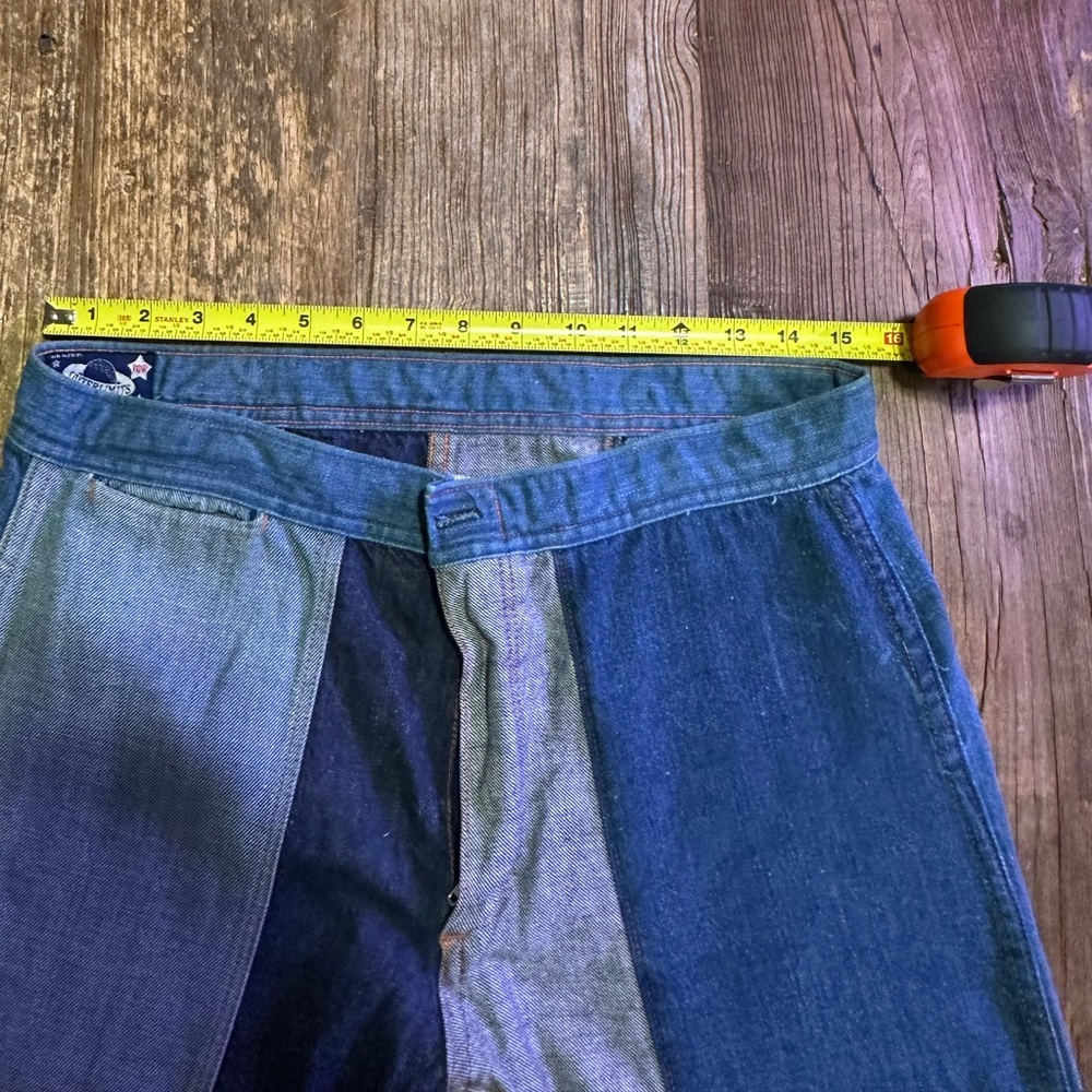 Rare Vintage 70’s Outerlimits Patchwork Flare Jea… - image 3